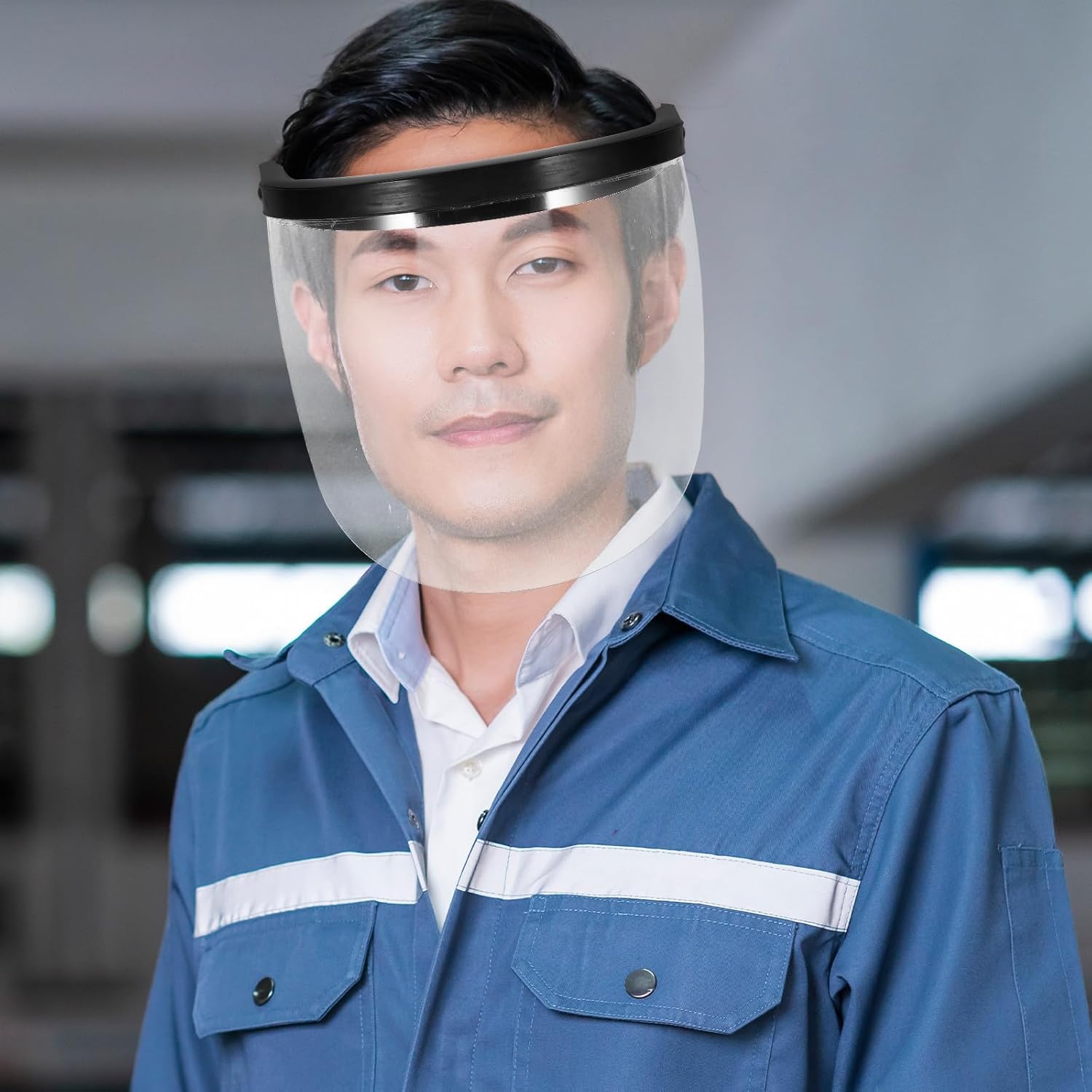 Protective with Spring-loaded Headband, Coverage Welding and Grinding Safety Visor, High-temperature Resistant Personal Protective Equipment for Industrial Use