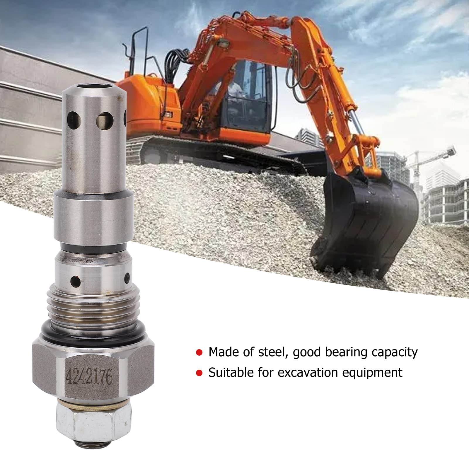 Zawór nadmiarowy ciśnienia Metalowy zawór przelewowy EX200 2 3 Wytrzymały, precyzyjny hydrauliczny zawór regulacji ciśnienia do koparek Maszyny budowlane Materiał stalowy