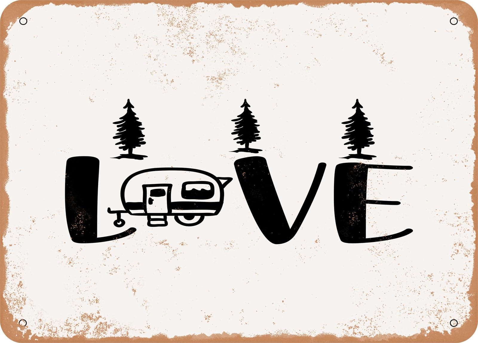 Miaomansenstore Metal Sign - Love6 - Vintage Look Sign Home Decor