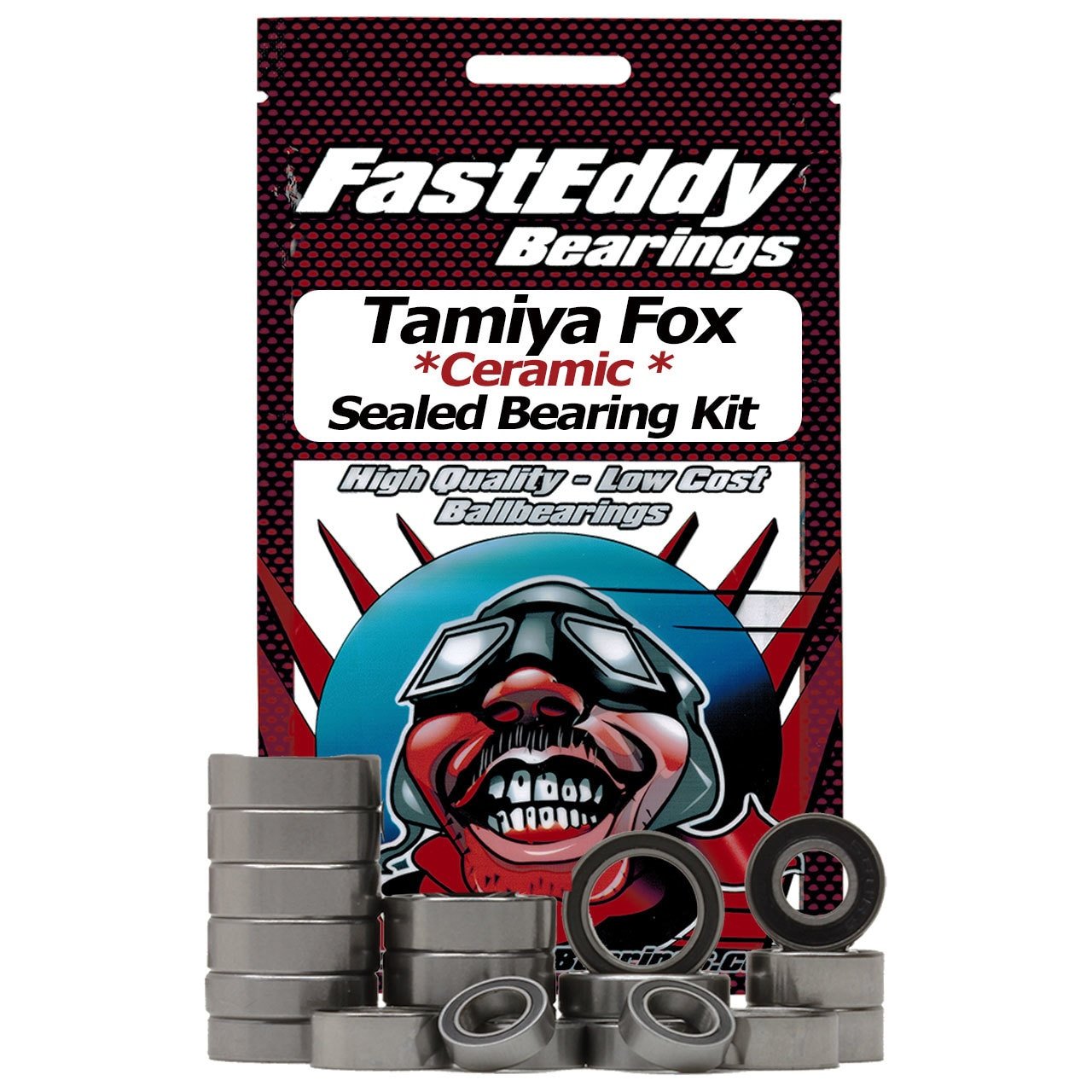 FastEddy Bearings Compatible with Tamiya Fox Ceramic Rubber Sealed Bearing Kit