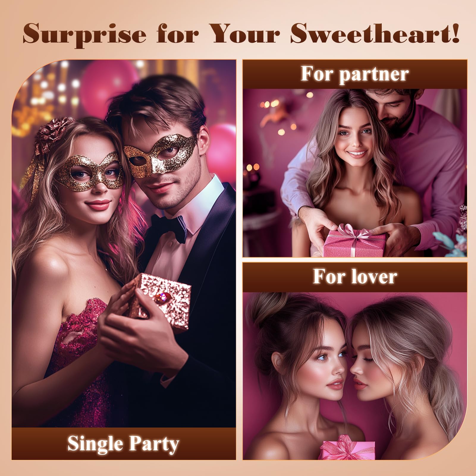 Sucking Vibrator Rose Sex Toy - Big Shocked Vibrator Sex Toys Adult Toys with 10 Suction Vibrators Clitoral Vibrater Clit Sucker Couple Female Women Adult Sex Toys & Games Jewelry: Light-pink