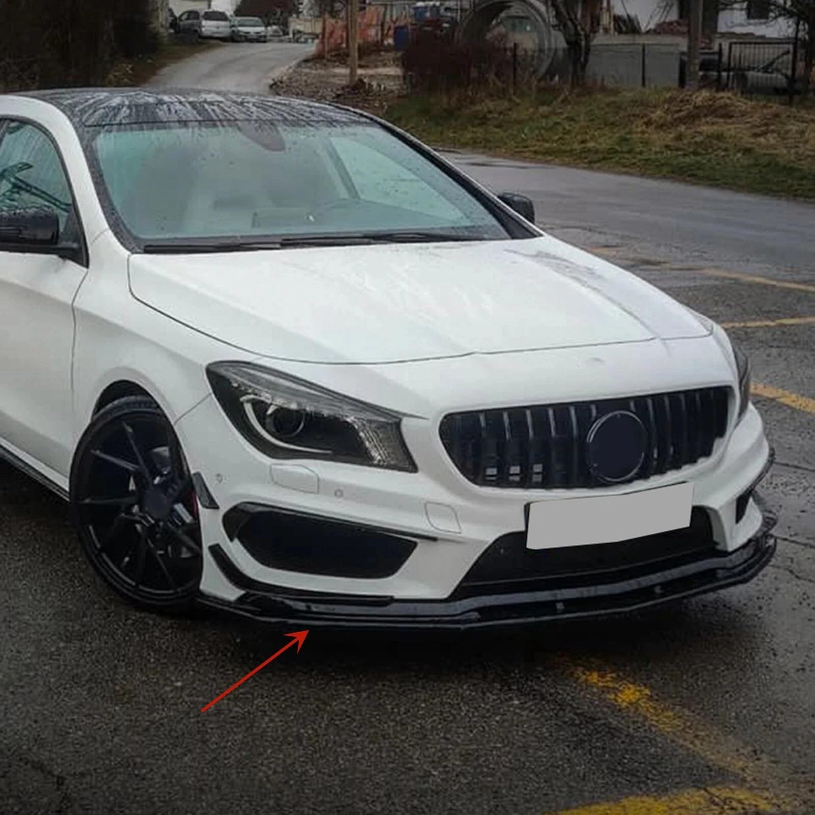 Uniwersalny spoiler Do Benz CLA Class C117 W117 CLA45 AMG | 2013-2015 3Pcs Line Przedni Dokładka przedniego zderzaka