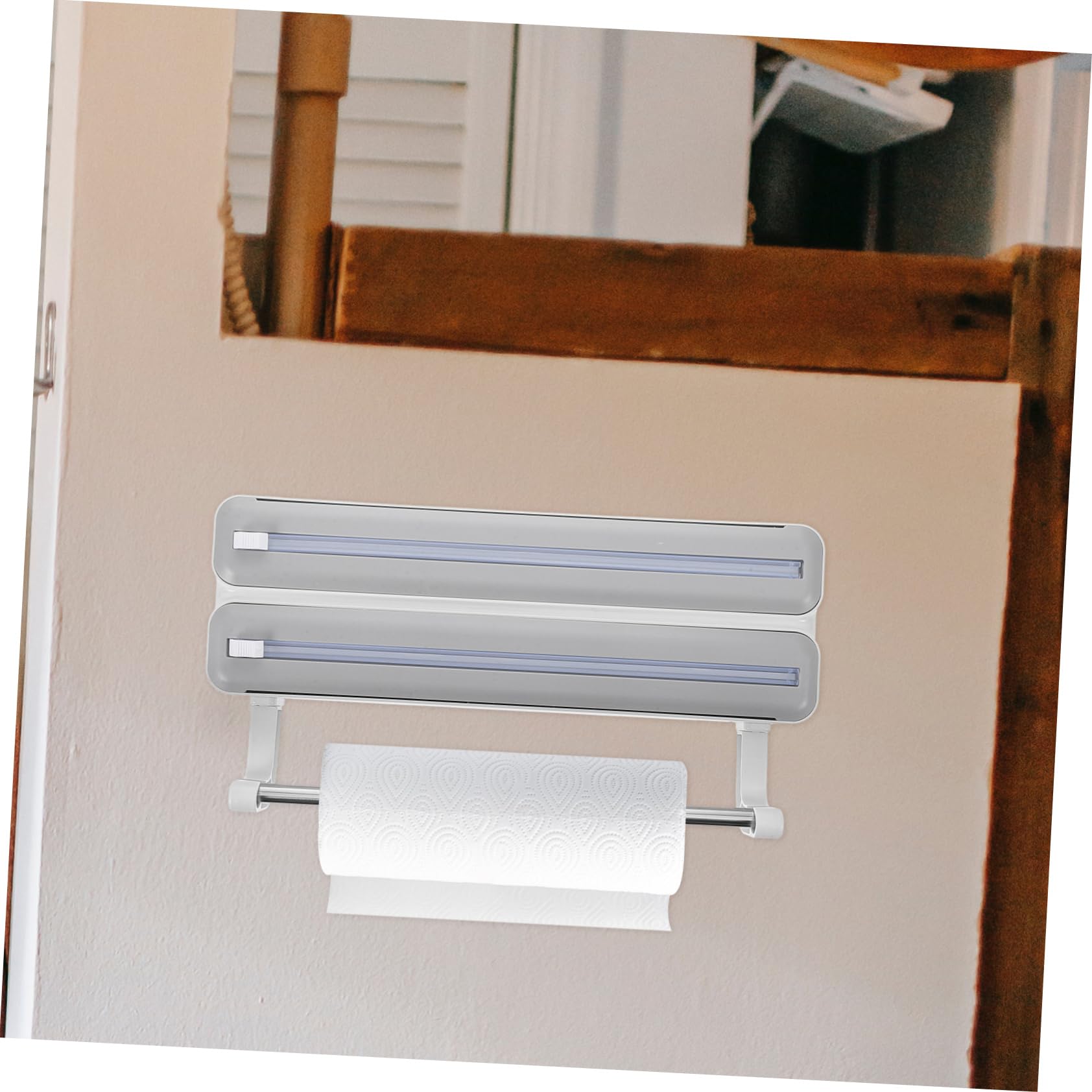 OUNONA Dispensador de Film Transparente Abs Cortador de Doble Capa