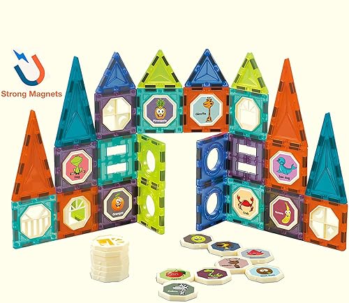 Miniatura 3 de Juego de 150 piezas completas que brillan en la oscuridad, bloques de construcción magnéticos STEM que brillan en la oscuridad, juegos de laberinto