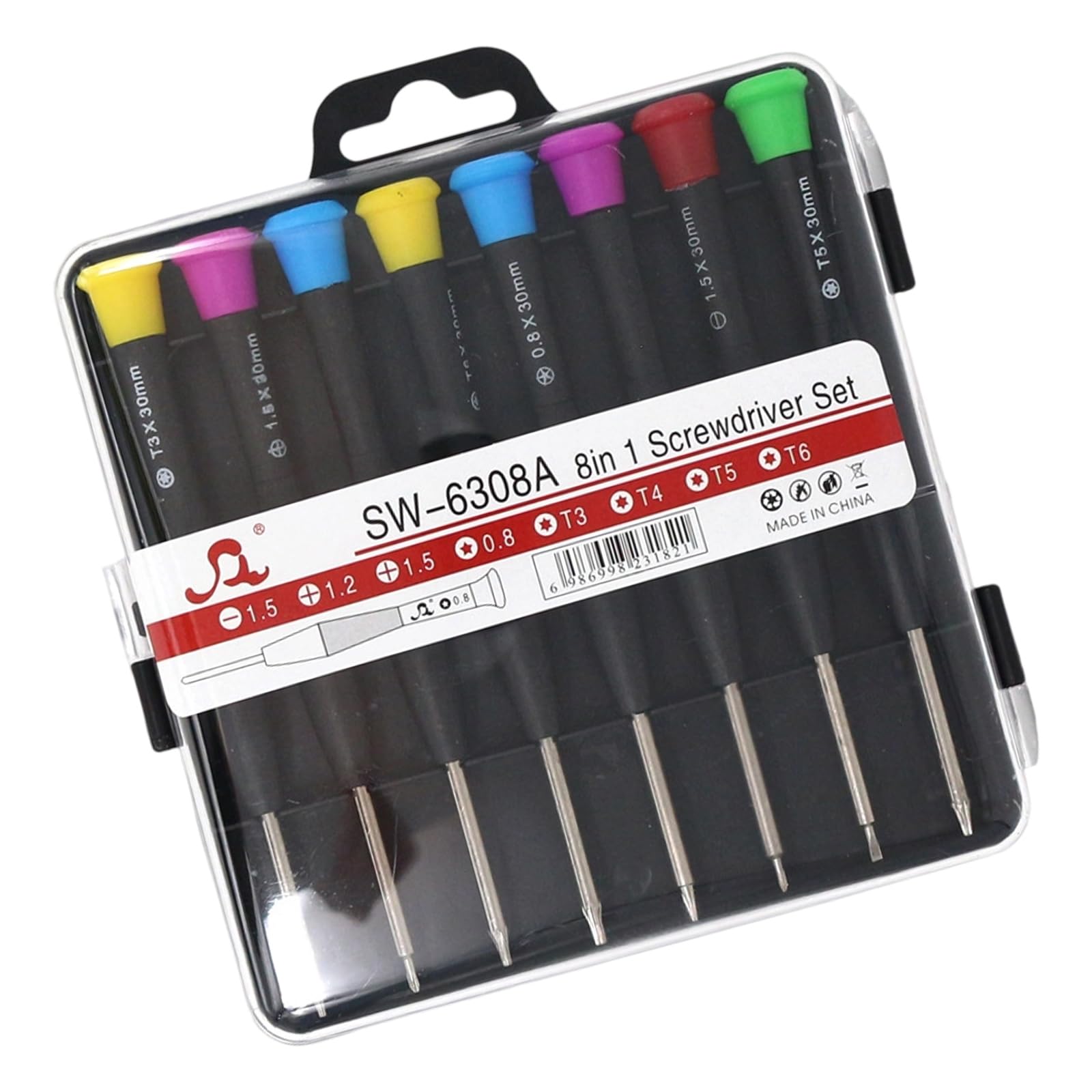 Msioytog 6308A Duty Screwdriver Set With 8 Interchangeable Bit For Electronics Repair And Home Maintenance Disassembly Home Repair Screwdriver Set With Heads