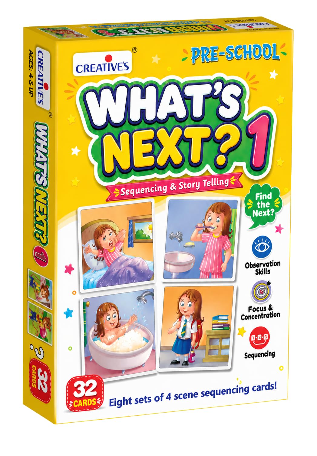 Creative's Story Telling 2 Educational Game for Kids Ages 3+ | The Lion and the Rabbit & The Elephant and the Mice | 12 Picture Story Sequencing Cards | Storytelling, Language & Logical Thinking — Amazon image 11