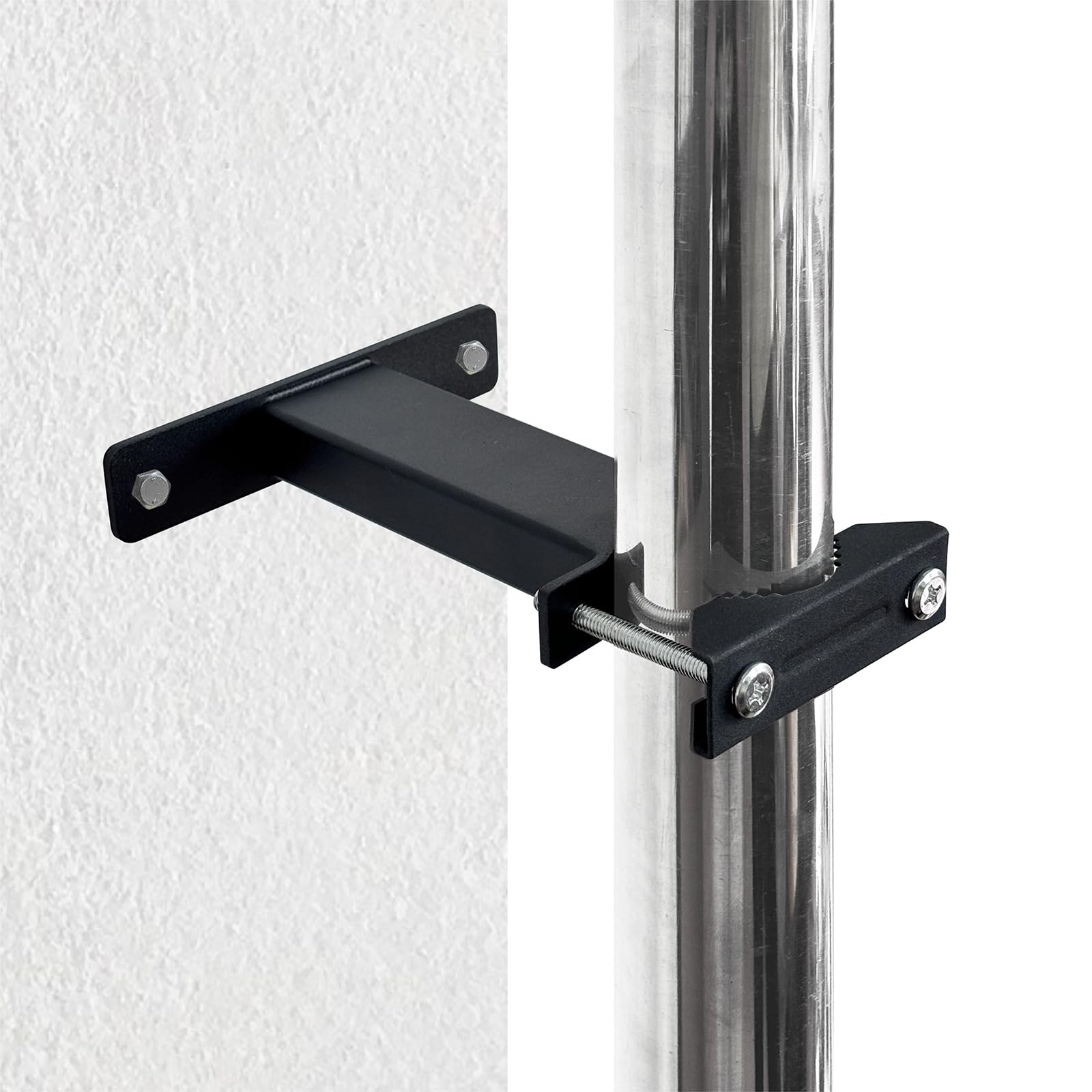 Abrazadera de mástil de antena doble con bloque de mandíbula en V, kit de abrazadera de mástil a mástil, soporte de paraguas para patio al aire libre, soporte de montaje universal