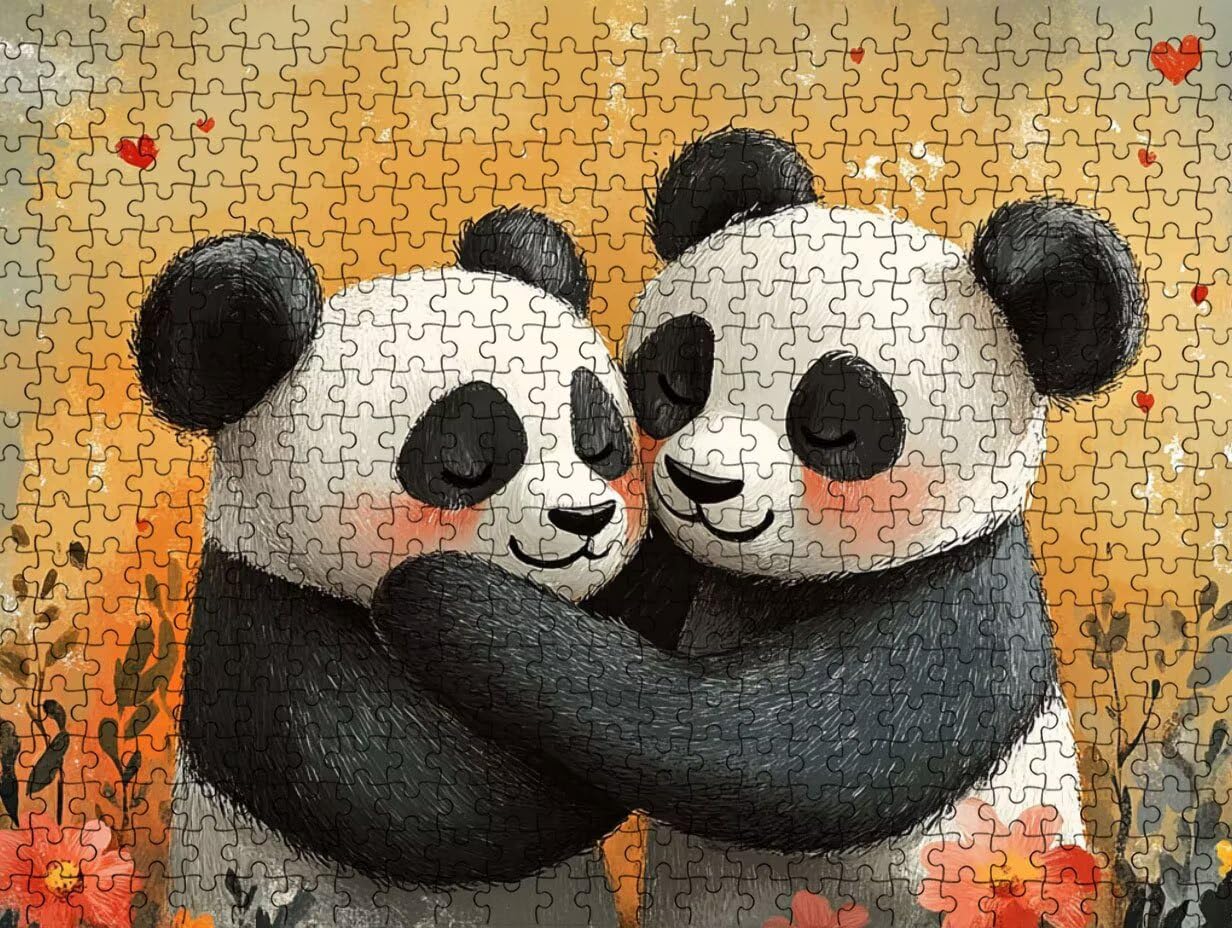 Puzzle per Adulti 5000, Panda Carino, legno Classico Puzzles LDYQS6-631