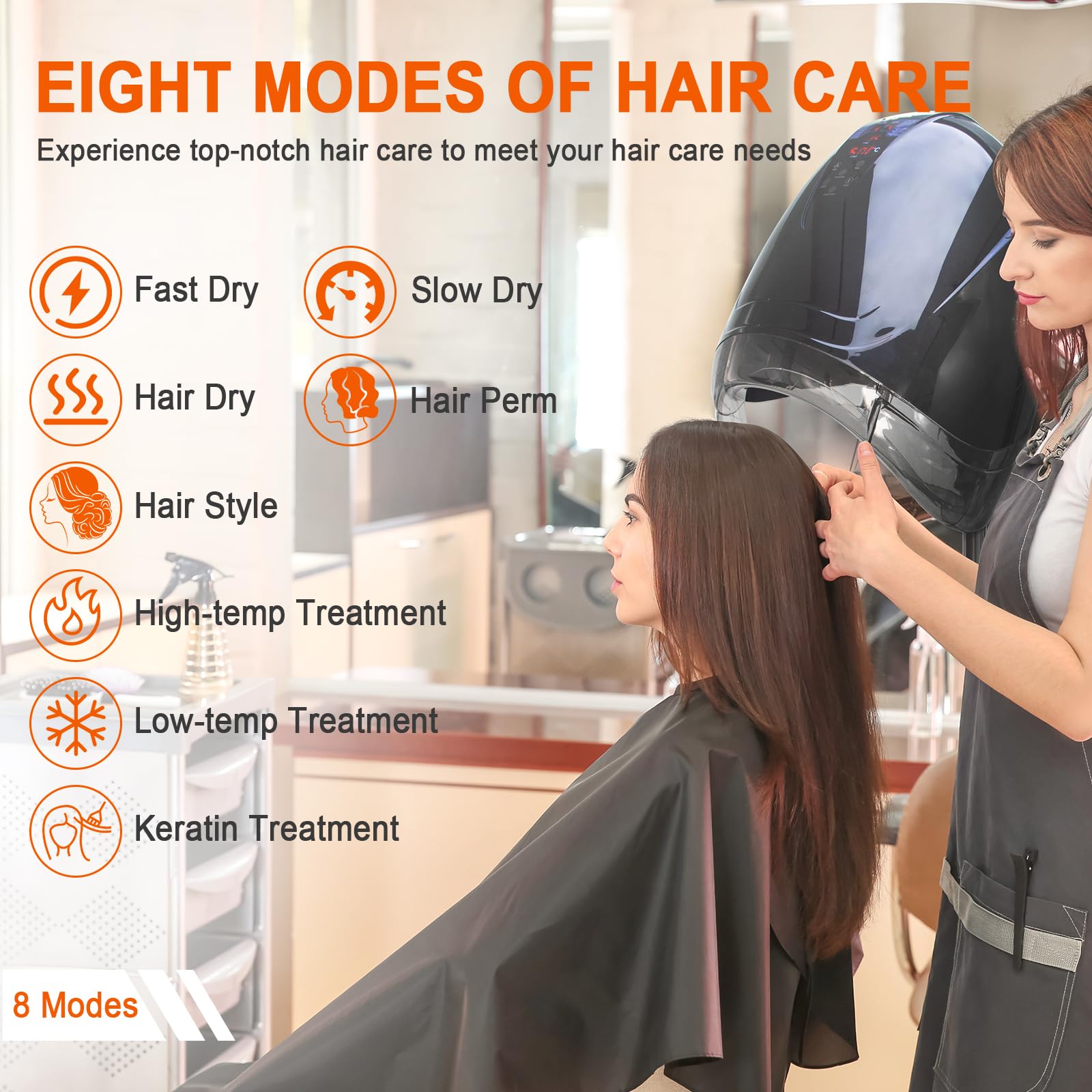 Elitzia Ionic 1000W Professional Hooded Hair Dryer Salon Standard Hair ...
