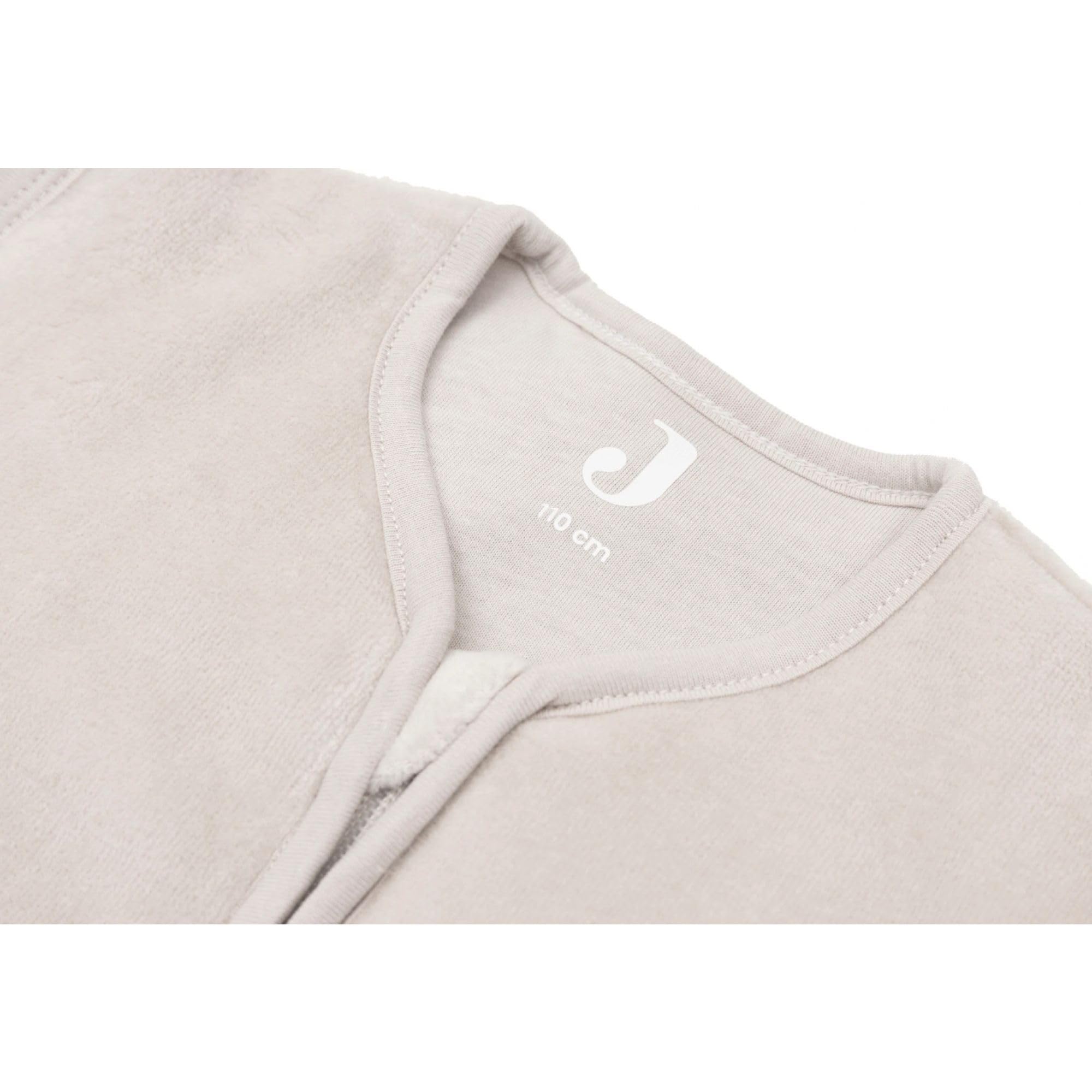 Jollein Schlafsack Baby - Velvet, Nougat - 110 cm - Baumwolle - 2.0 bis 3.0 Tog - Abnehmbare Ärmel - Baby Schlafsack - Beige