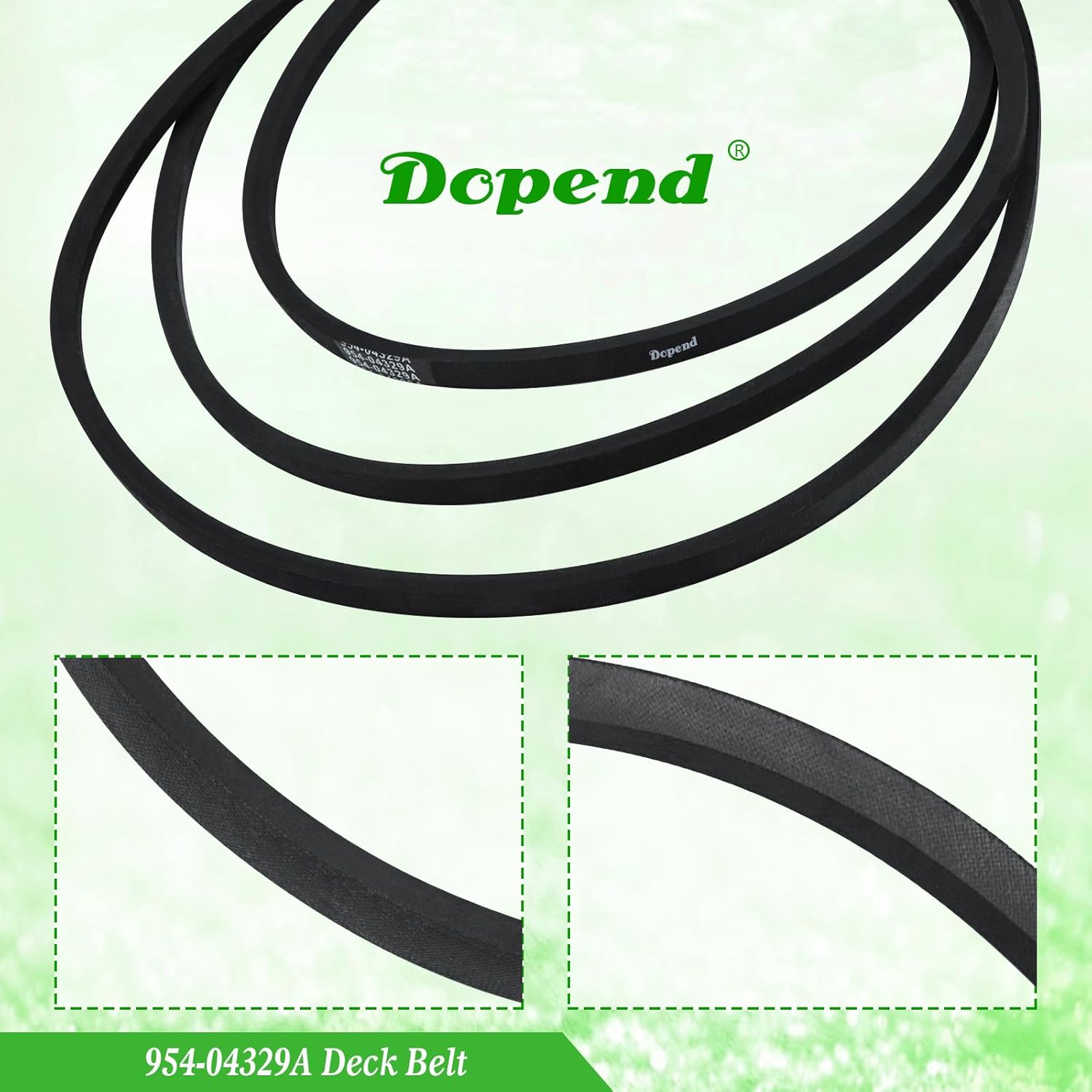 954-04329A Deck Belt 5/8'' x 148-1/4'' for Cub Cadet ZT1, RZT-L54, MTD, Craftsman Lawn Mowers, Replaces 954-04329A 54 inch Deck Drive Belt Cub Cadet 954-04329, 754-04329,754-04329A