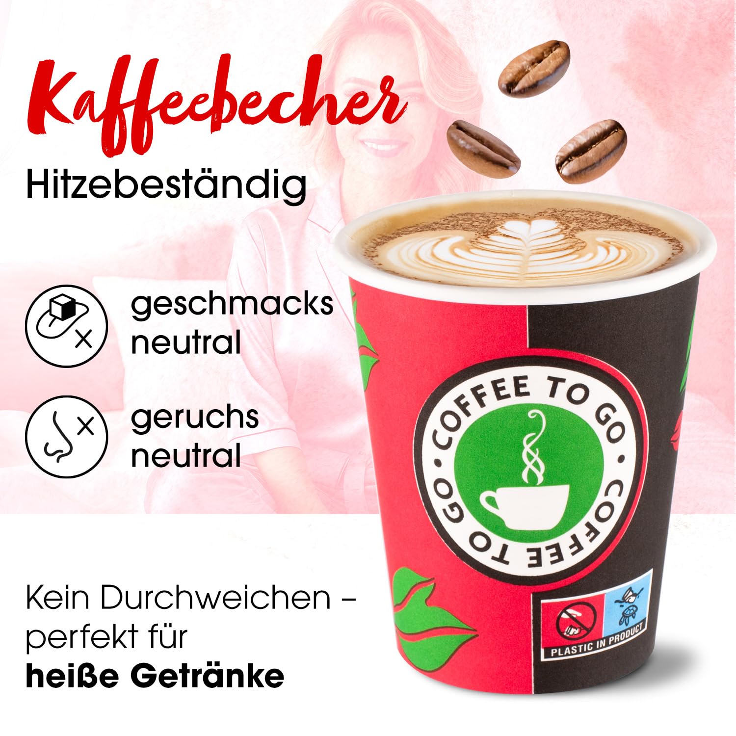 redmax Pappbecher 1000 Stück 200 ml – Kaffeebecher To Go aus Kraftpapier – Einweg Papierbecher für Kaffee, Tee, Glühwein & Kaltgetränke – Coffee Cups