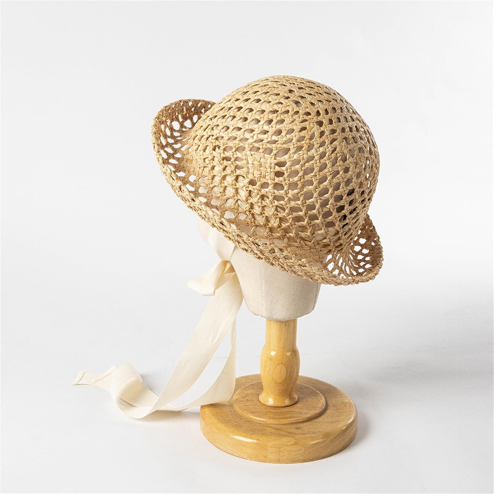 Sombrero de Sol de Paja Lafite para Niños - Tejido a Mano con Correa Ajustable para Exteriores