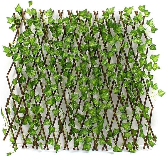 Yapay Çiçek Akordiyon Çit Yapay Sarmaşık lı Duvar Dekoru 210x90 cm
