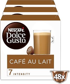 Nescafé Dolce Gusto Café au lait, Pack of 3, 3 x 16 Capsules