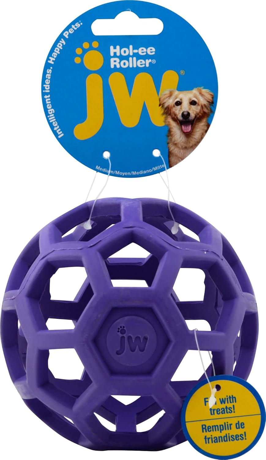 Pet Supplies Pet Toy Balls JW Holee Roller Dog Fetch Treat Dispenser Puzzle Ball; Medium 4.