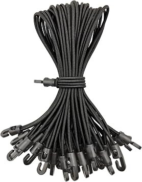 Produktbild von 200x SPFIX Planenspanner Spanngummi 25 Cm, 4 Mm, Schwarz – Für Banner & Planen