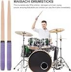 rosenice Tapered Drum Sticks 13.77 Inch Lightweight Balanced Drumsticks for Japanese Taiko Drums and Percussion Performance
