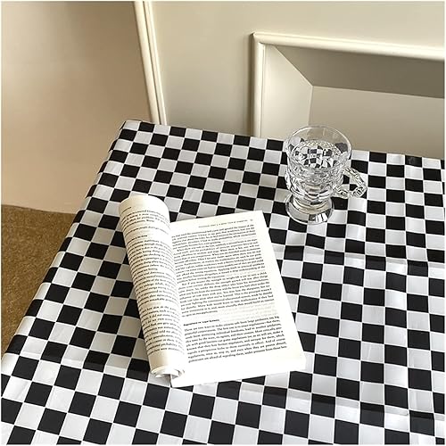 Miniatura 6 de ETULLE Tablecloth Checkerboard Tablecloth Ins Plaid Dining Table Cloth Square Rectangle Desk Cover Checkered Picnic Blanket Cafe Home Decor Mantel