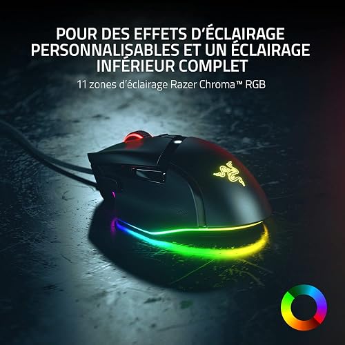 Razer Basilisk V3 - Souris Gaming Filaire (10+1 Boutons programmables, Molette HyperScroll Tilt, Interrupteur de Souris Optique, Capteur Optique Focus+ 26K DPI) Noir - 4