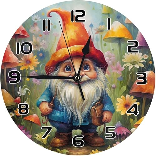 Miniatura 17 de Reloj de pared retro de madera con patrón de dardos, reloj de pared redondo de 10 pulgadas, silencioso, sin tictac, funciona con pilas, para sala de