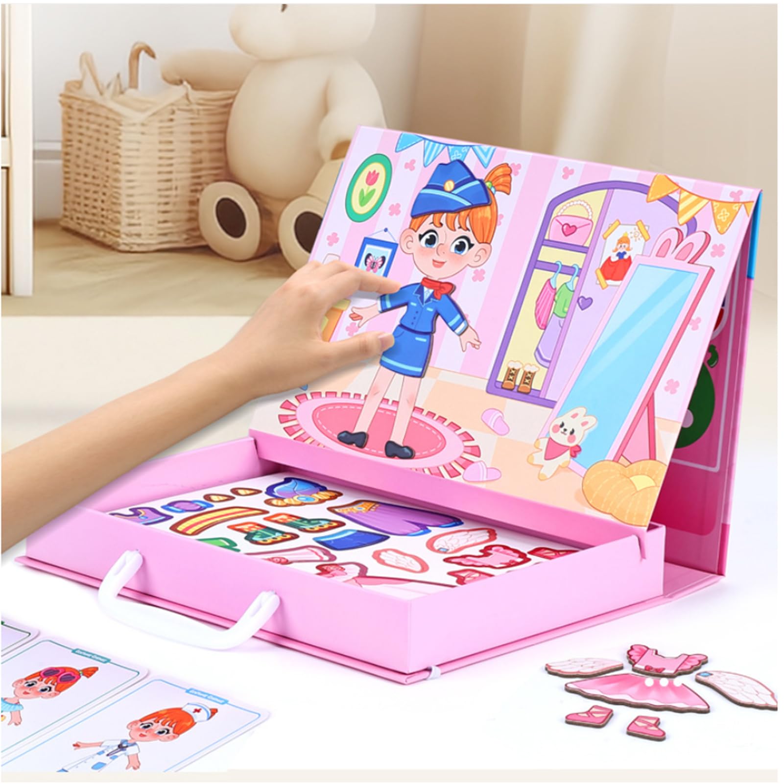Magnetyczna łamigłówka | Dwustronna gra z imitacją - puzzle ze