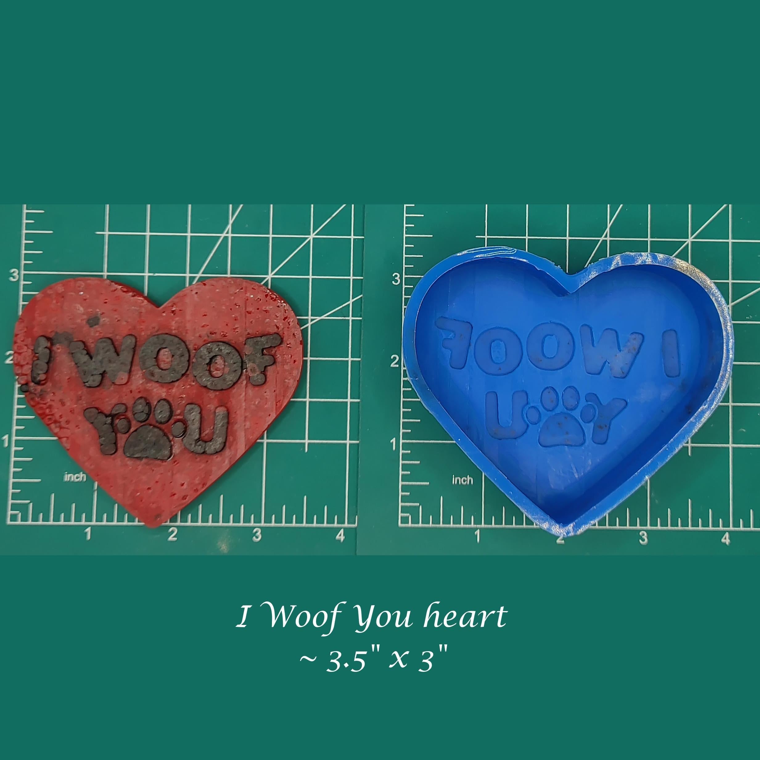 I Woof You Heart- Silicone Freshie Mold -