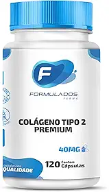 Colágeno Tipo 2 Premium, 40mg, Ideal para Articulações, Coluna, Joelhos e Inflamações, 120 Cápsulas