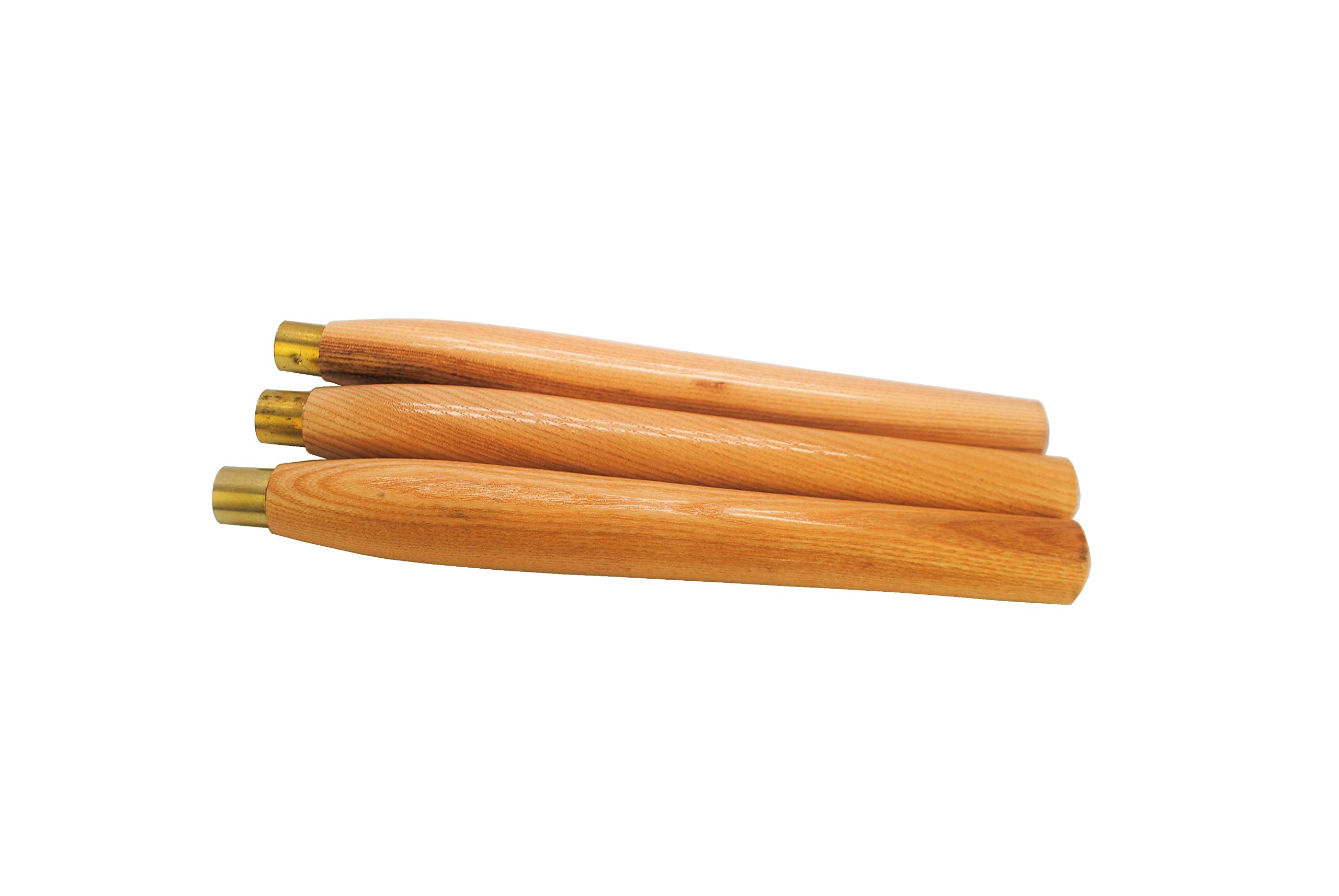 Proops 3X 290mm Long Wood Ash Handles with Brass Ferrules for Wood Turning Tools. (W8055) Free UK Postage