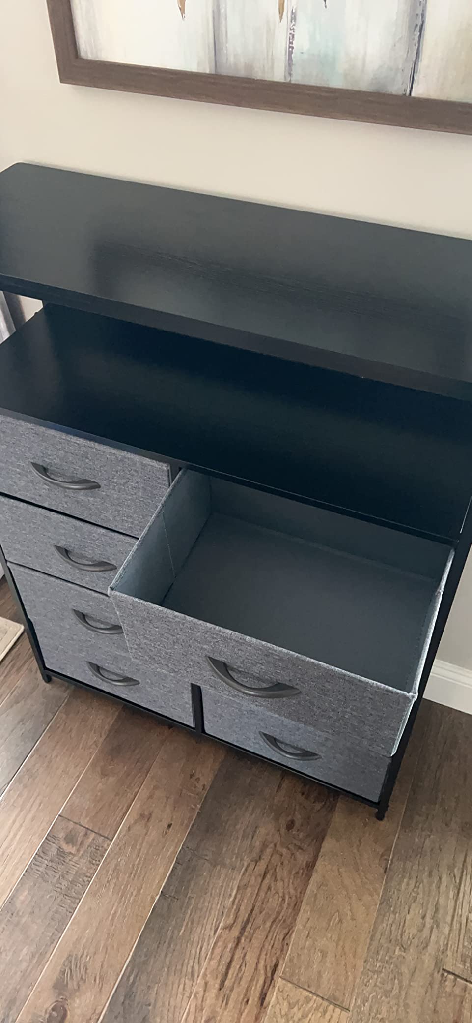 18/mo Finance Kamiler 8 Drawers Dresser with Shelves, Tall Vertical