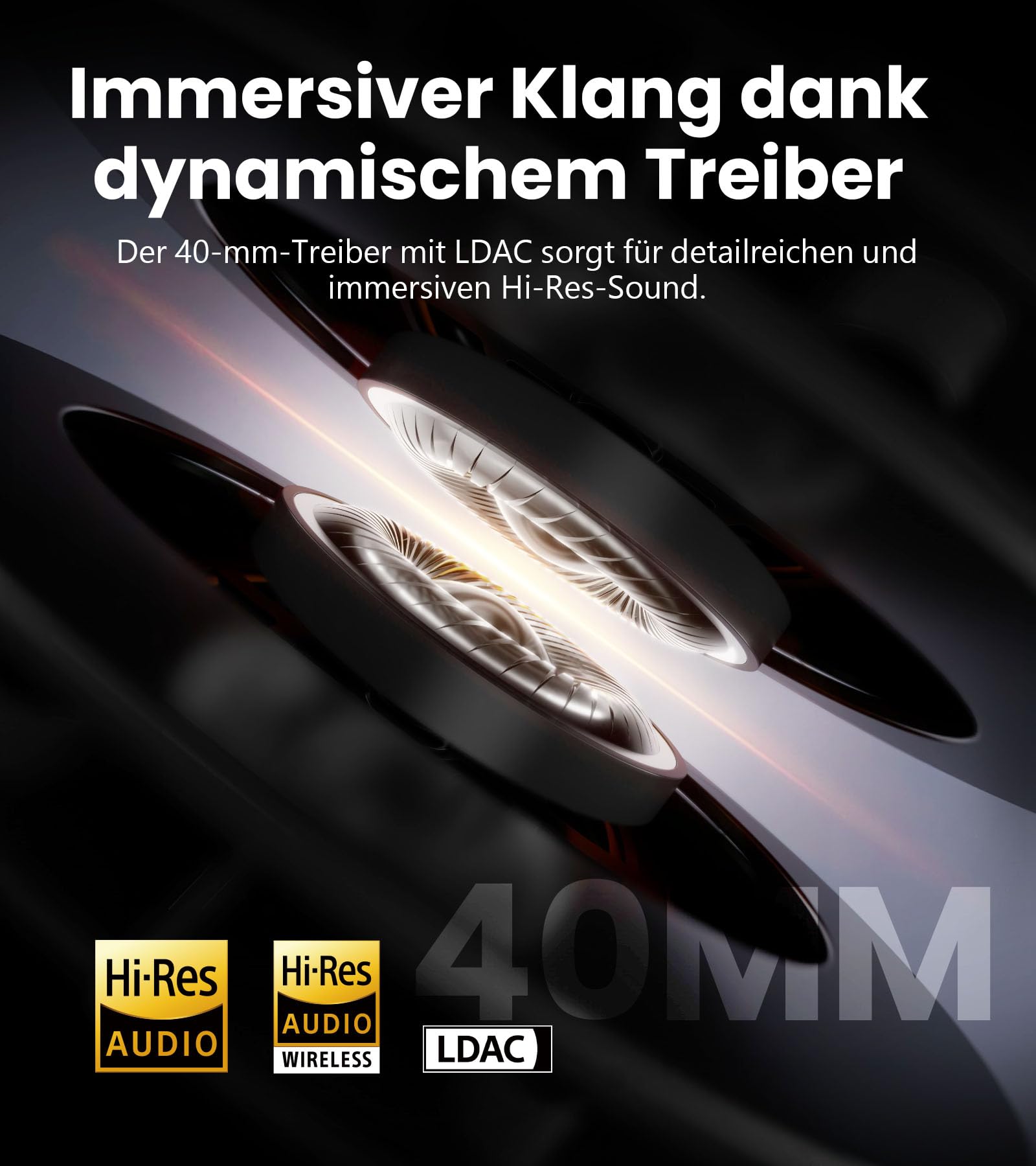 Edifier W820NB Plus Gen 2 Faltbarer Bluetooth V6.1 Over-Ear-Kopfhörer mit -49 dB Geräuschunterdrückung, kabellos und kabelgebunden, Hi-Res-Audio, 88 Stunden Spielzeit, räumlicher Klang (Dunkelgrau)