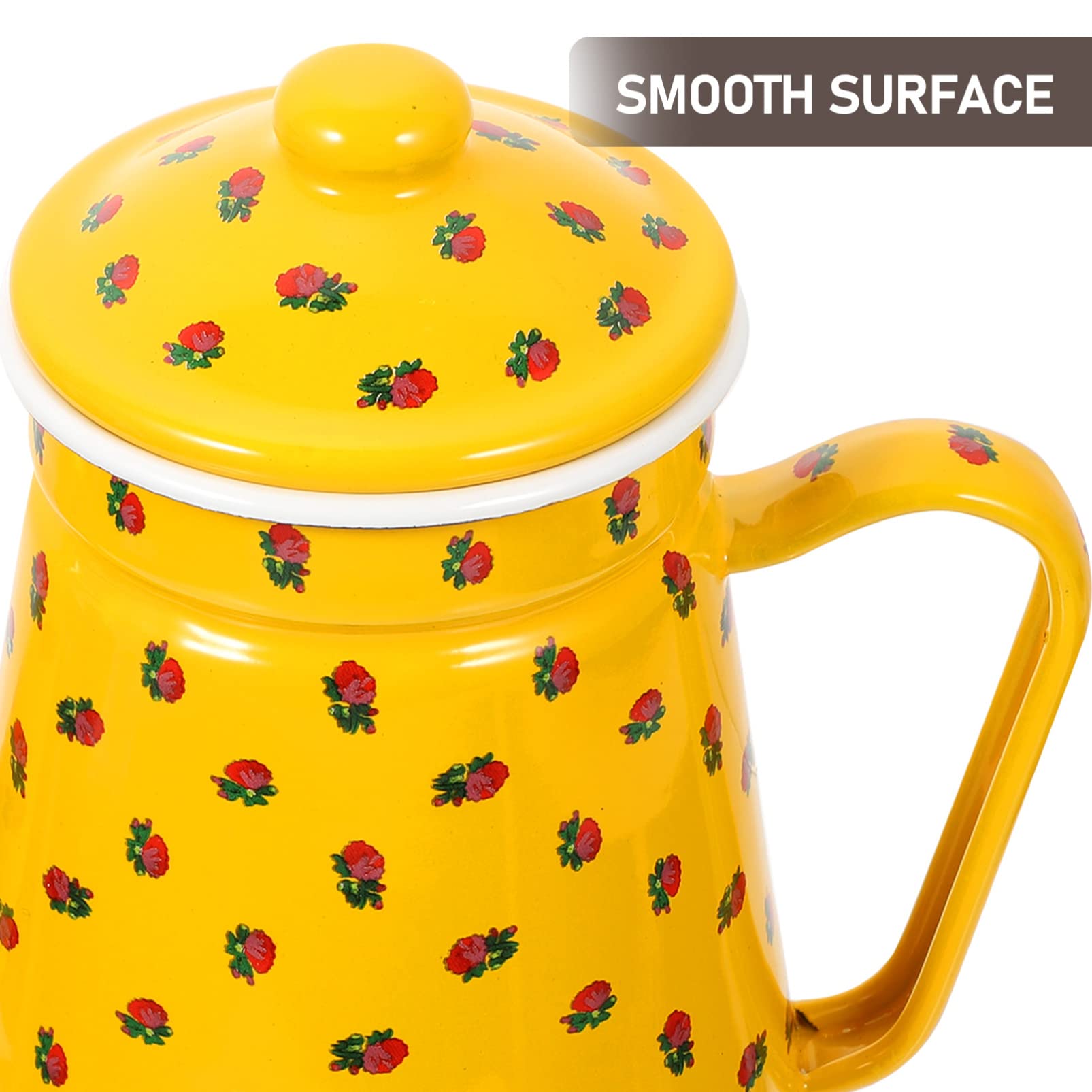 HOMSFOU Emaille Wasserkocher, Vintage Kaffeekanne, für das Lagerfeuer, Verschiedene Farben, 1.5L