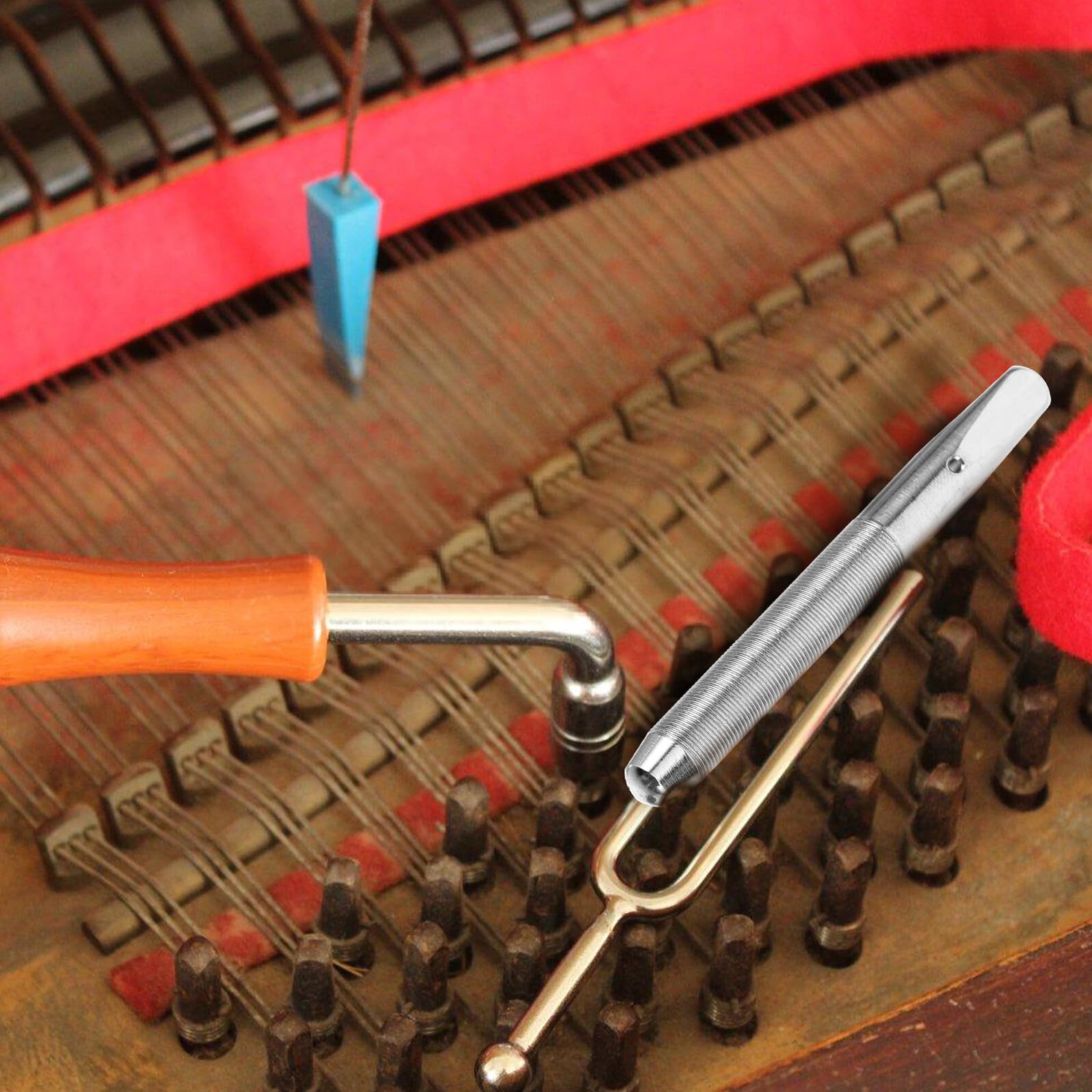 Mipcase Cheville D'accordage de Piano pour Réglage Précis en Alliage de Zinc Argenté Kit 10 Pièces Entretien et Réparation de Cordes, pour Maintenance de Piano