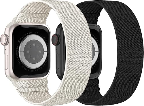 Correas elásticas de nailon solo compatibles con Apple Watch Band de 1.496 in 1.575 in 1.614 in 1.654 in 1.732 in 1.772 in 1.929 in, iWatch Series 9