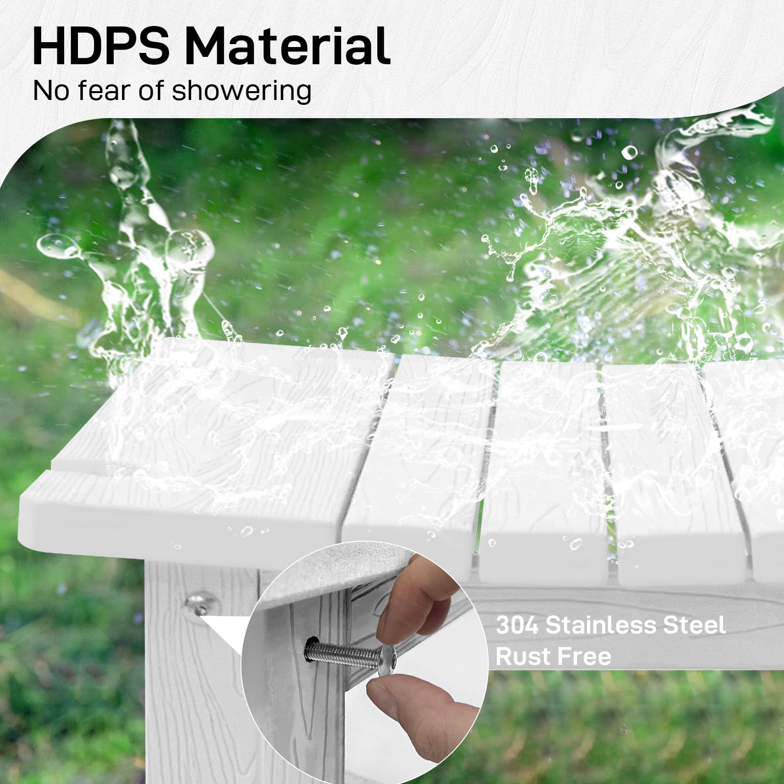 HDPS - Banco de ducha, silla de ducha interior para afeitarse las piernas, taburete de ducha impermeable de 2 niveles para adultos, resistente a la intemperie, antideslizante, asiento de ducha