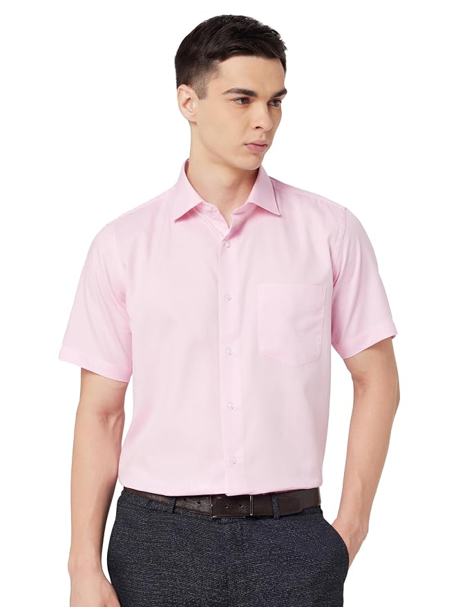 Van Heusen Men's Cotton Solid Regular Fit Shirt