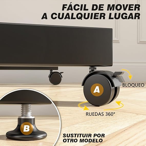 TVON Floor TV Stand for 13-50 inch Screens, Holds up to 20kg, VESA 200x200