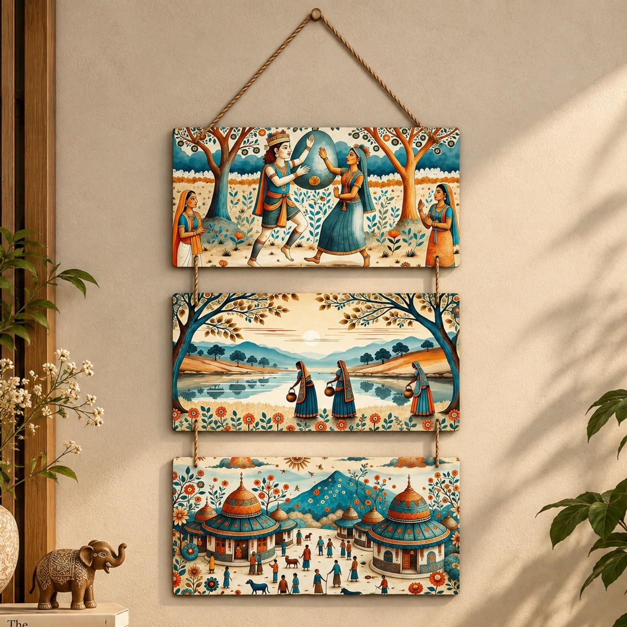 Madhubani Wall Art - Handcrafted Village Decor -11