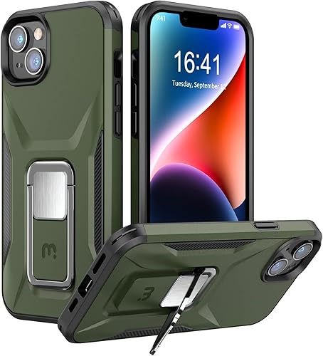 MYBAT Pro Stealth Series - Funda para iPhone 14 con soporte de 6.1 pulgadas, soporte magnético para automóvil, resistente protección contra caídas