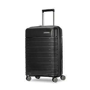 Samsonite Elevation Plus - Carry-On Hardside Luggage - Scratch Resistant Polypropylene Shell, RightHeight Adjustable Handle, Integrated AirTag Holder, TSA Lock, WetPak Compartment - Triple Black