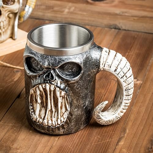 Miniatura 7 de Youccijar Taza de cerveza vintage de acero inoxidable hecha a mano, taza de cerveza de 18 onzas, taza de café, taza de té, taza de jugo, taza de