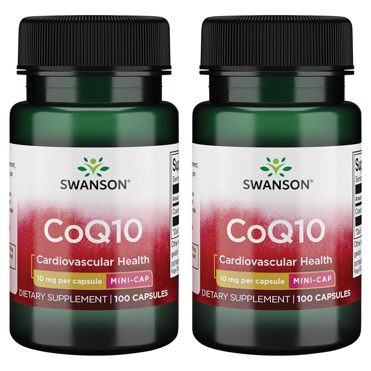 Swanson CoQ10 Mini Cap 10 mg, 100 Capsules, 2 Pack