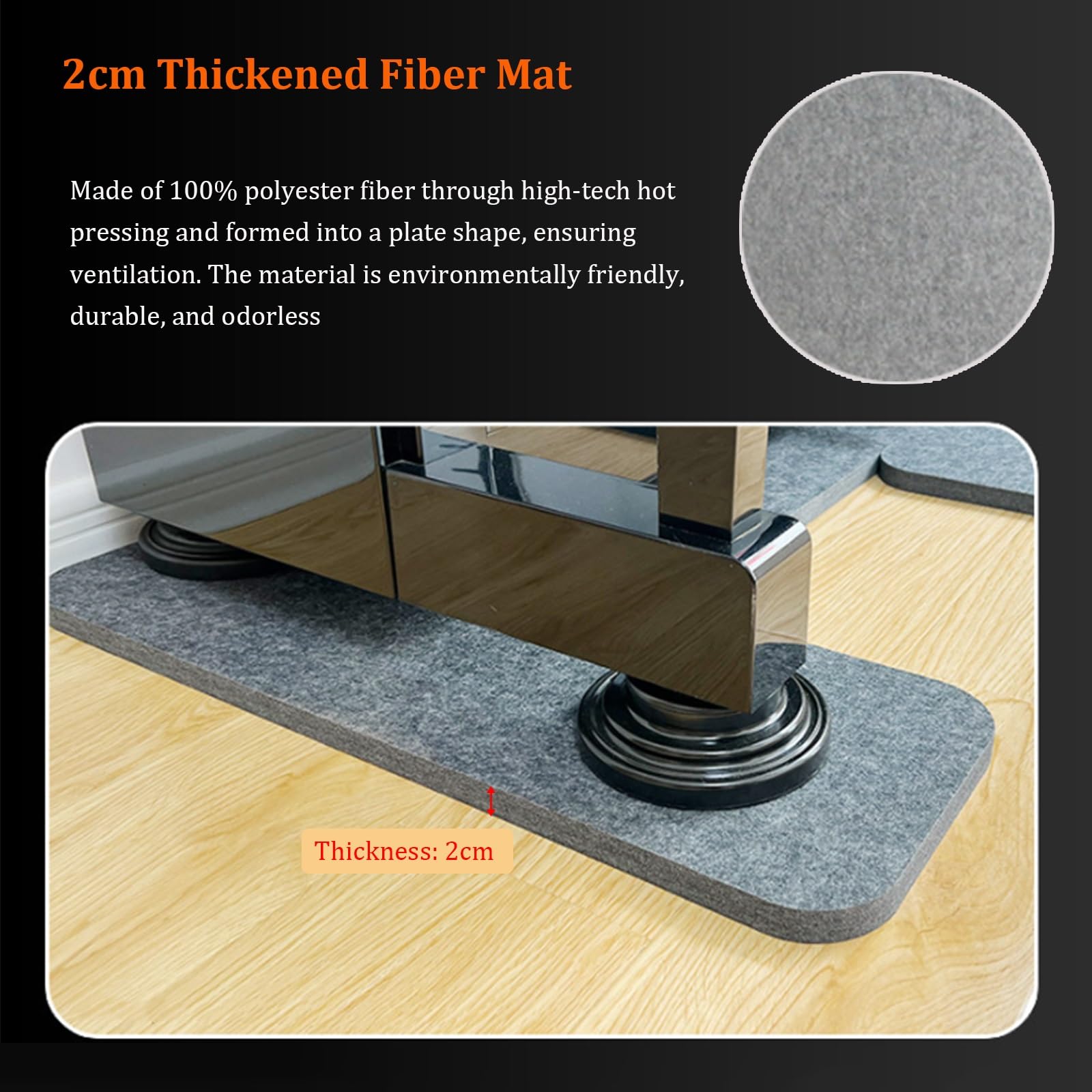 Tapis insonorisant pour piano, tapis de sol épais absorbant le son, isolation thermique, anti-humidité, antidérapant, protecteur de tapis de piano droit