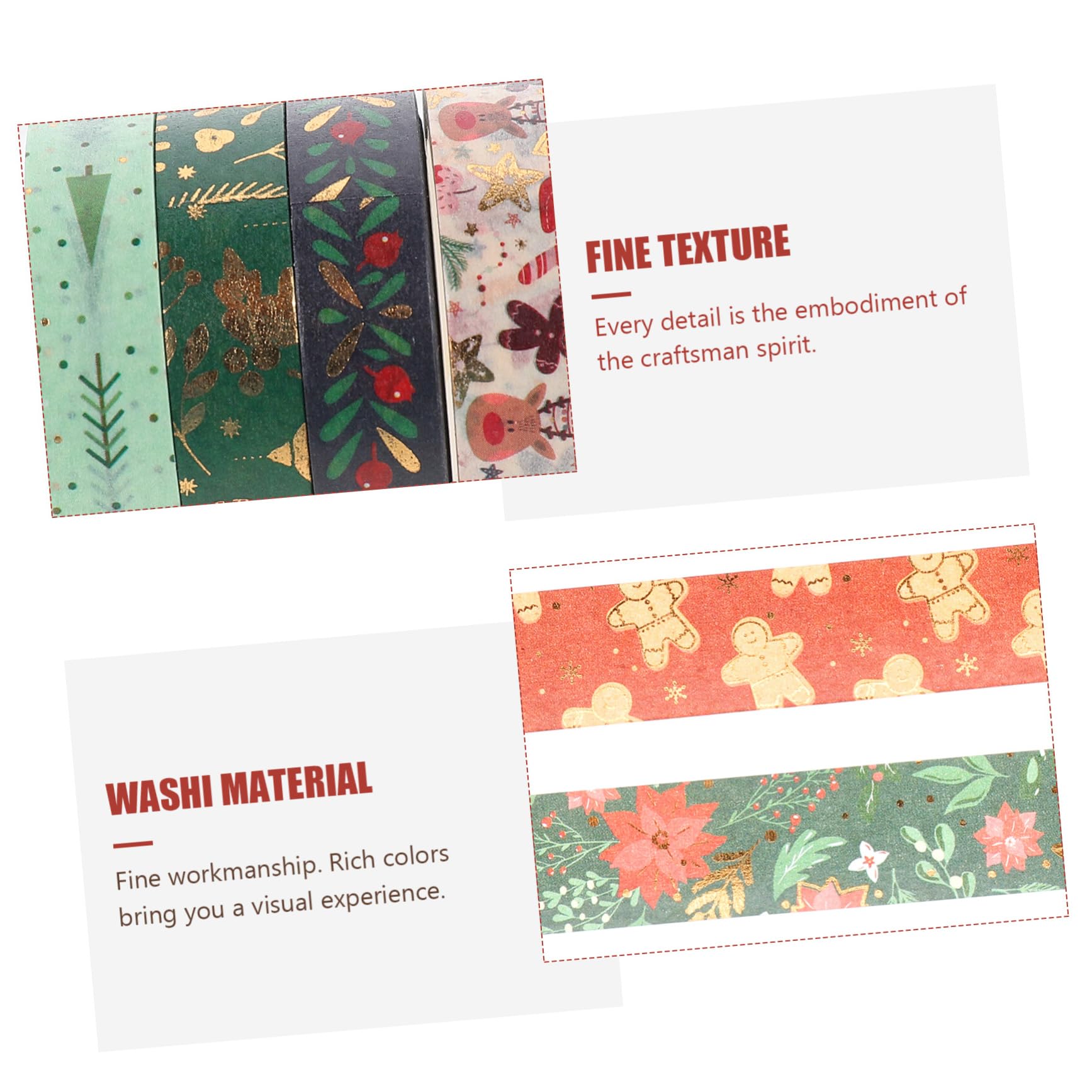 TEHAUX 84rollen Washi Tape Für Weihnachten Dekorative Klebebänder Mit Cartoon-design Für Scrapbooking -projekte Und Weihnachtliche Motive Einfach Zu Schneiden