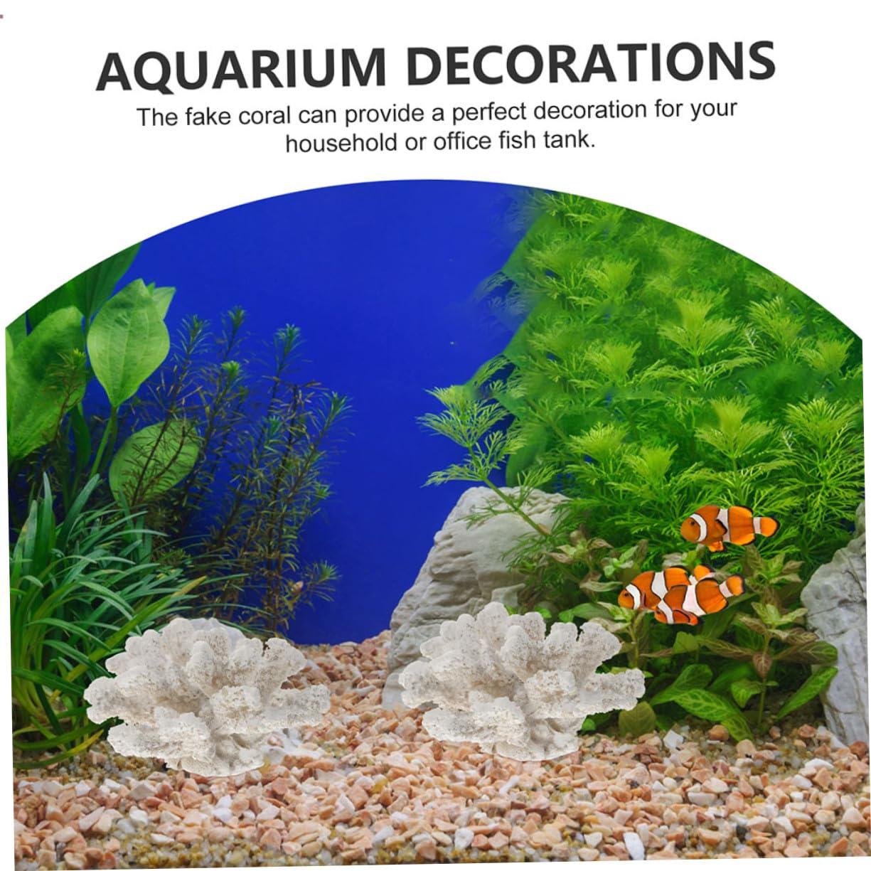 Toyvian Décoration Aquarium Corail Artificiel Faux Corail Résine Ornement Accessoire pour Aquarium Décoration Créative