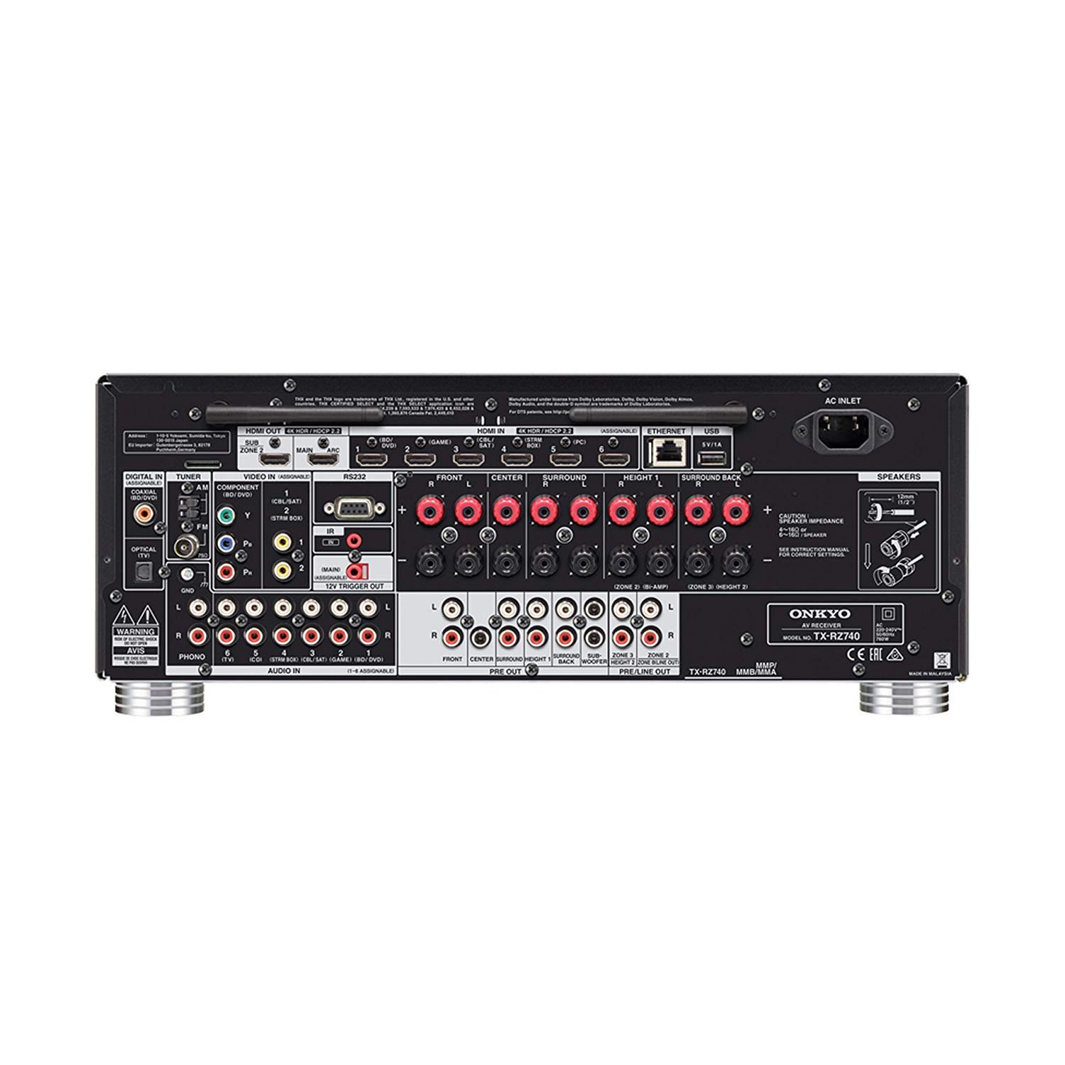 Amazon.com: Onkyo TX-RZ740 Smart AV 9.2 Channel Receiver with 4K