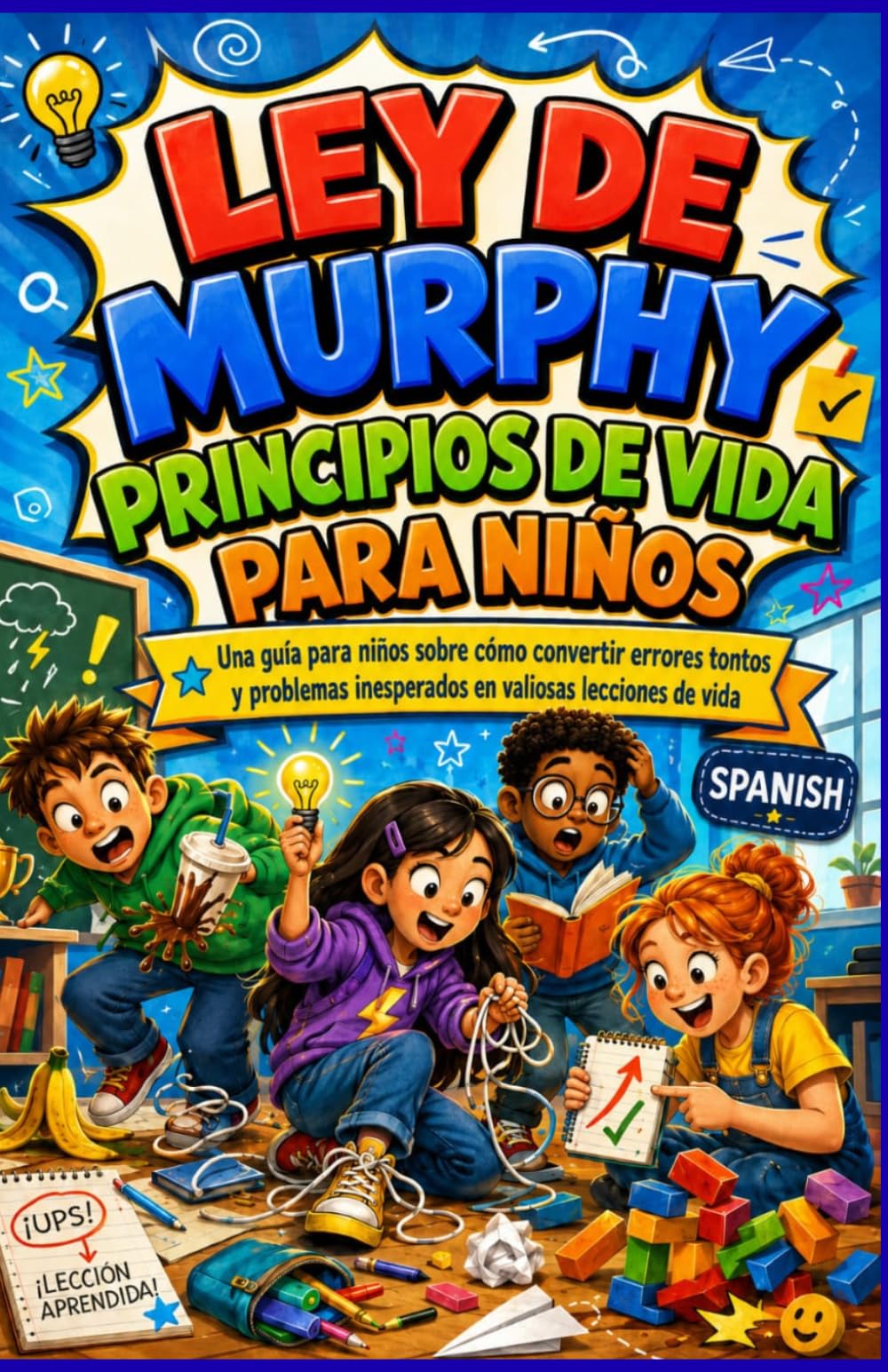 LEY DE MURPHY PRINCIPIOS DE VIDA PARA NIÑOS: Una guía para niños sobre cómo corregir errores tontos y problemas inesperados convertidos en valiosas lecciones de vida.