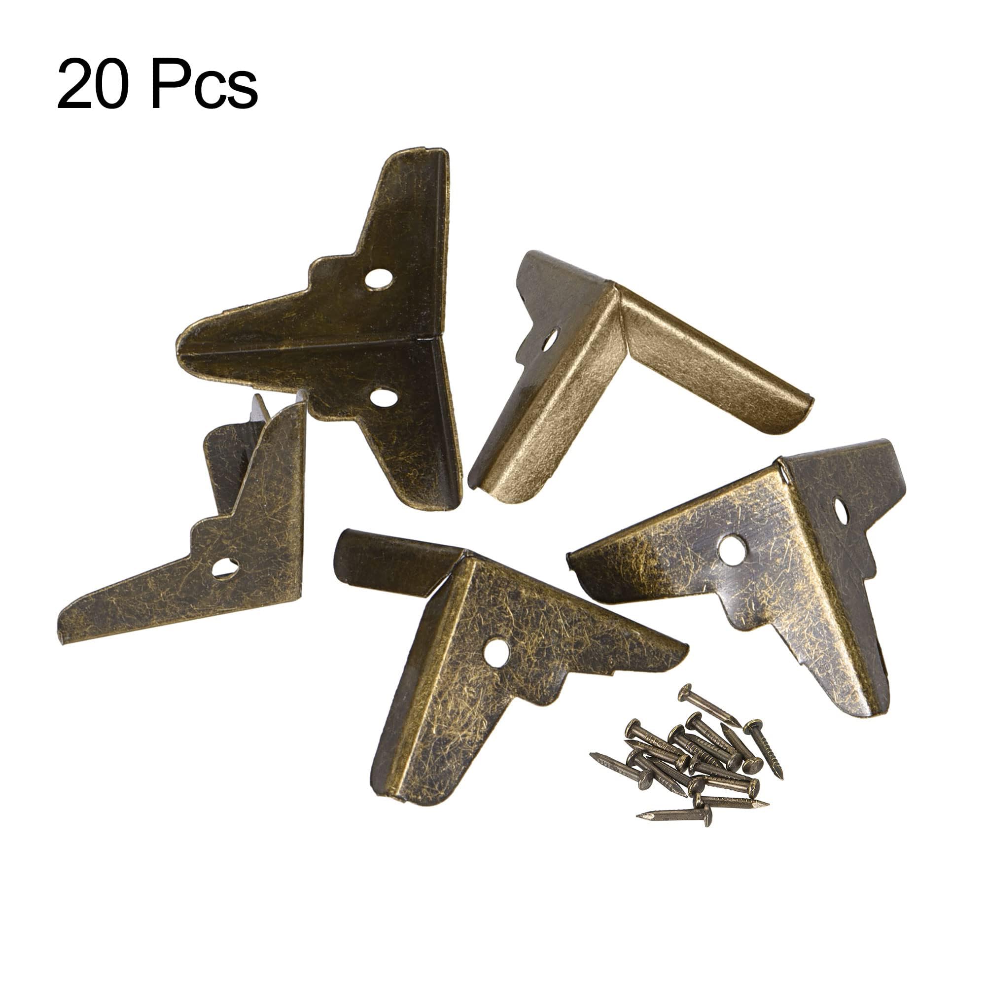 TA-VIGOR 20Pcs Metal Corner Protectors, 20 x 20 x 20mm Edge Guard Decorative Corner Bracket - Image 3