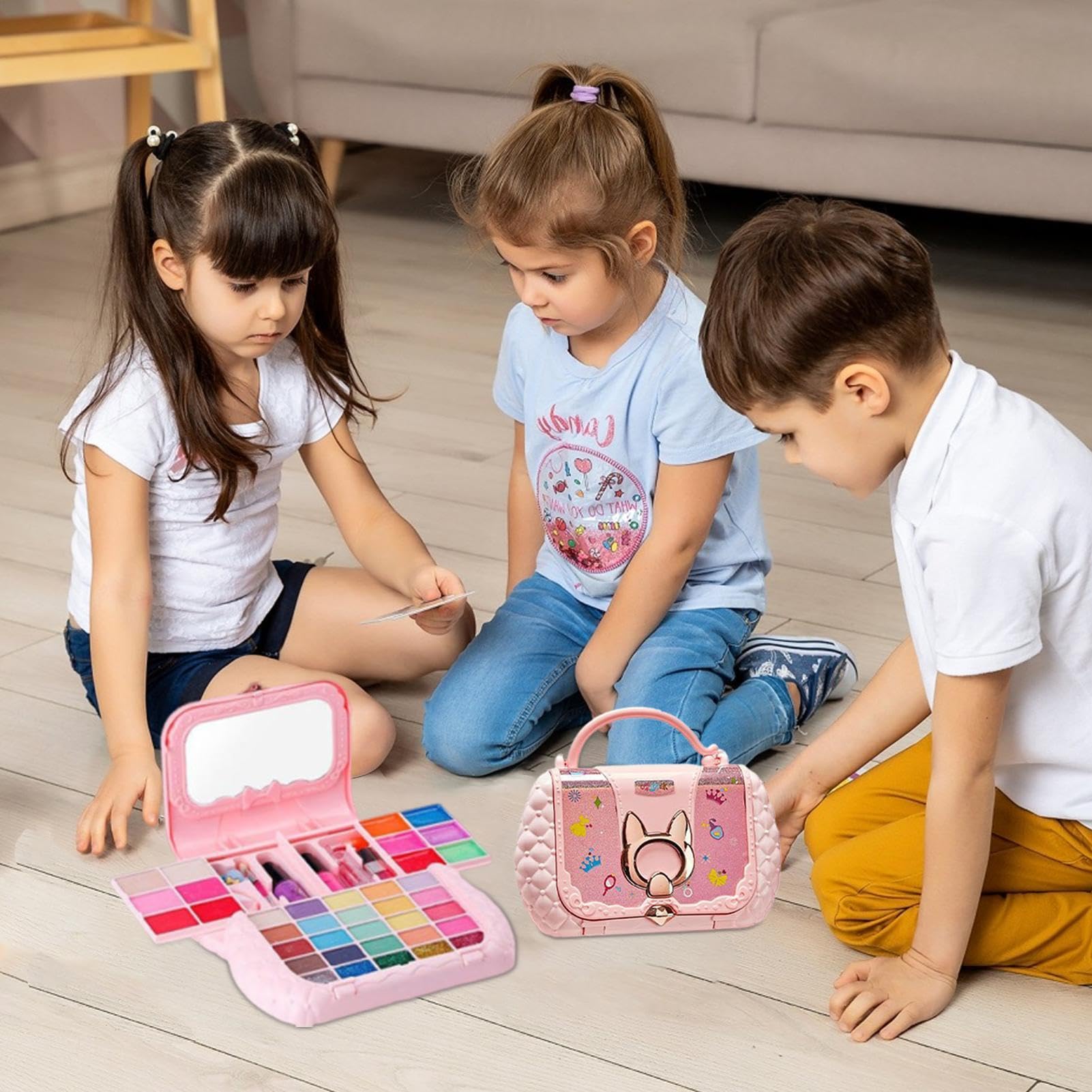 Set trucchi bambini set principessa lavabile sicuro atossico | Set Cosmetico Lavabile Vero Da Principessa Per Bambini Di Ruolo Travestimento Festa Salone Di Bellezza Cosmetico Glitter