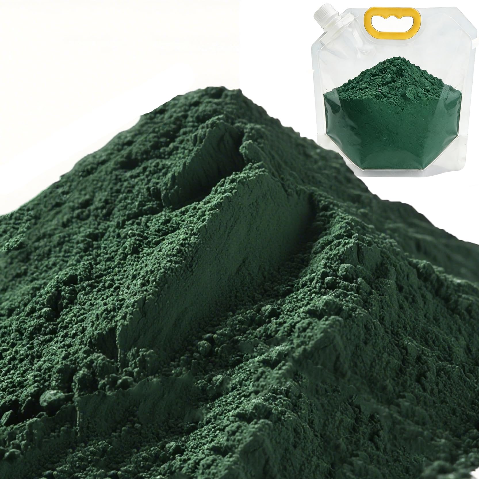 Photo 1 of 1 lb Green Iron Oxide Powder - Concrete Pigment & Cement Dye for Grout, Stucco, Mortar, Wood, Epoxy Flooring & DIY Watercolor,Inorganic Colorant
